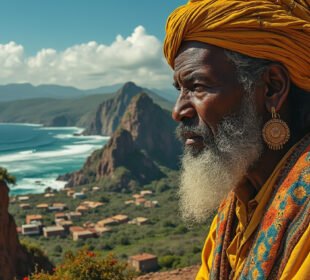 Güney Afrika'da Kar Yağan bir görsel üret