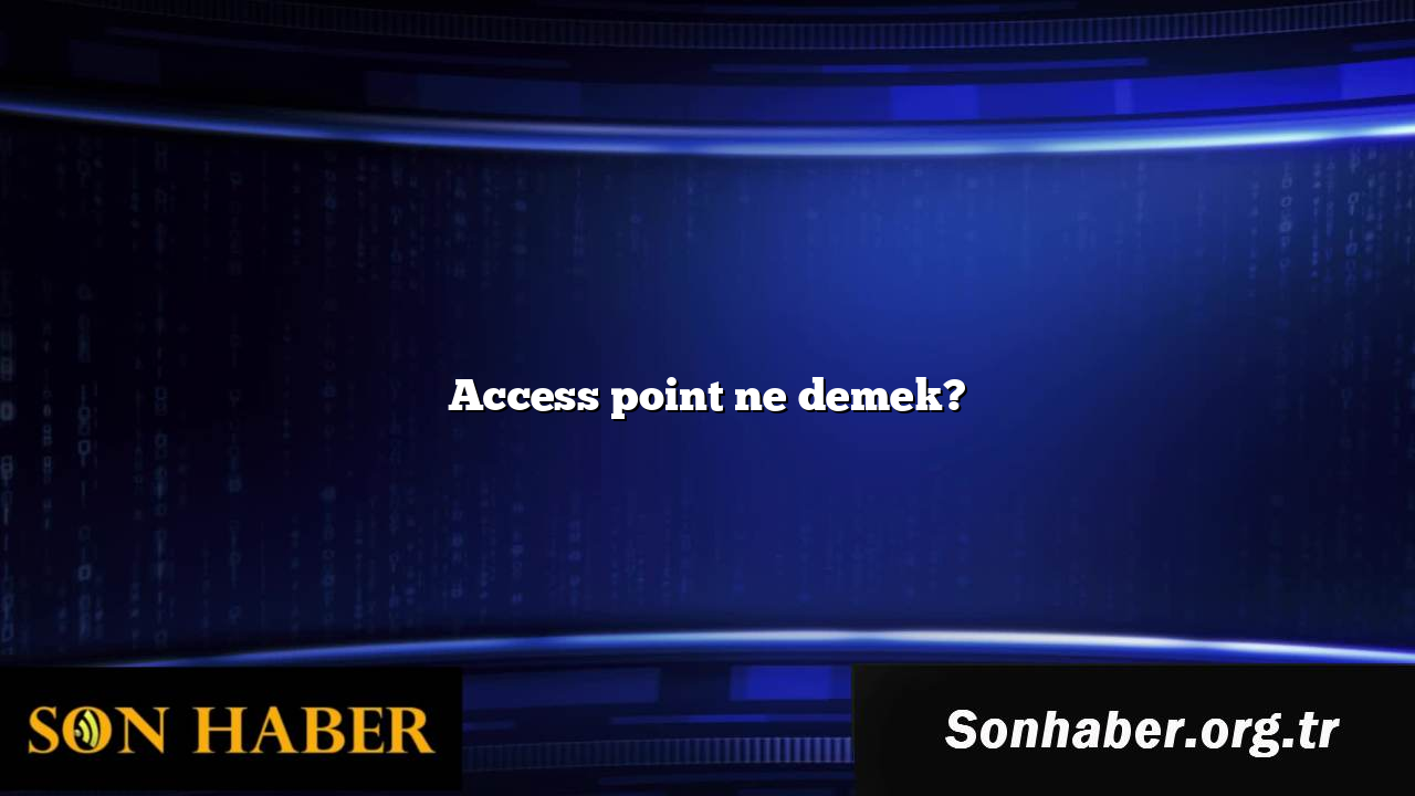 Access point ne demek?