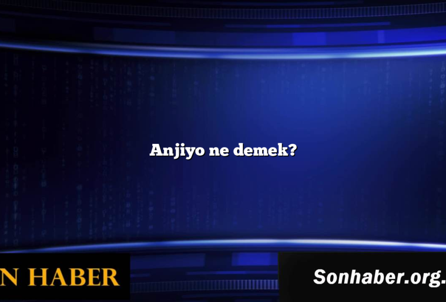 Anjiyo ne demek?