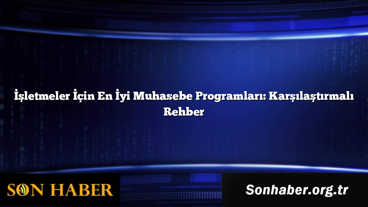 İşletmeler İçin En İyi Muhasebe Programları: Karşılaştırmalı Rehber